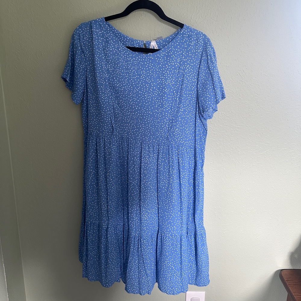 Seraphine Blue Polka Dot Maternity/Tunic Dress